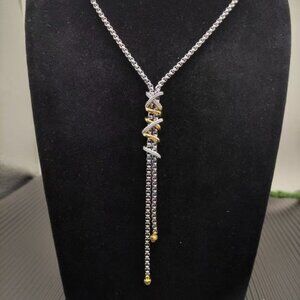 David Yurman silver chain color Helena Y necklace